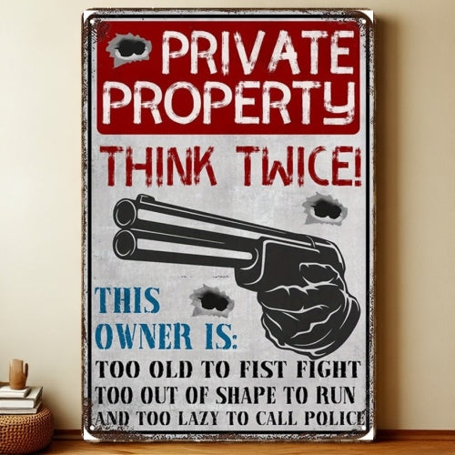 8x12 Warning Metal Sign – People Beyond This Point Metal Teneke Levha Duvar Dekoru | Liberty Signs #A016