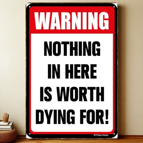 8x12 Warning Metal Sign – People Beyond This Point Metal Teneke Levha Duvar Dekoru | Liberty Signs #A018