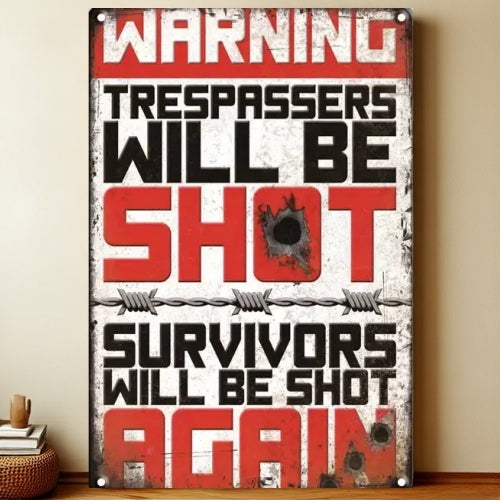 8x12 Warning Metal Sign – People Beyond This Point Metal Teneke Levha Duvar Dekoru | Liberty Signs #A222