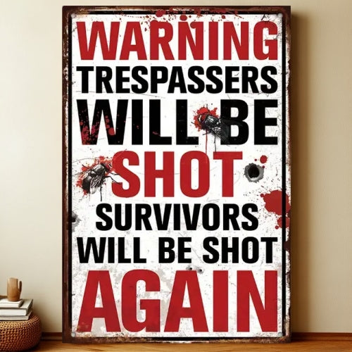 8x12 Warning Metal Sign – People Beyond This Point Metal Teneke Levha Duvar Dekoru | Liberty Signs #A231