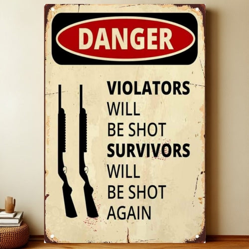 8x12 Warning Metal Sign – People Beyond This Point Metal Teneke Levha Duvar Dekoru | Liberty Signs #A243