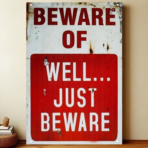 8x12 Warning Metal Sign – People Beyond This Point Metal Teneke Levha Duvar Dekoru | Liberty Signs #A251
