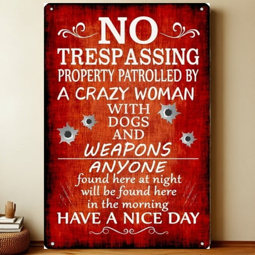 8x12 Warning Metal Sign – People Beyond This Point Metal Teneke Levha Duvar Dekoru | Liberty Signs #A274