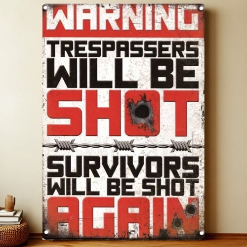 8x12 Warning Metal Sign – People Beyond This Point Metal Teneke Levha Duvar Dekoru | Liberty Signs #A294