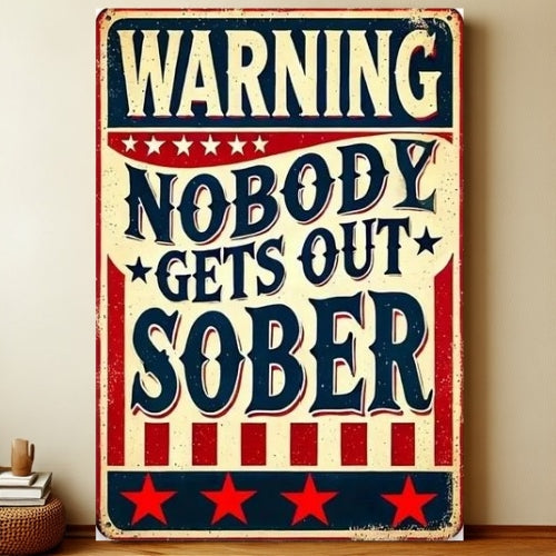 8x12 Warning Metal Sign – People Beyond This Point Metal Teneke Levha Duvar Dekoru | Liberty Signs #A318