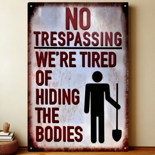 8x12 Warning Metal Sign – People Beyond This Point Metal Teneke Levha Duvar Dekoru | Liberty Signs #A369