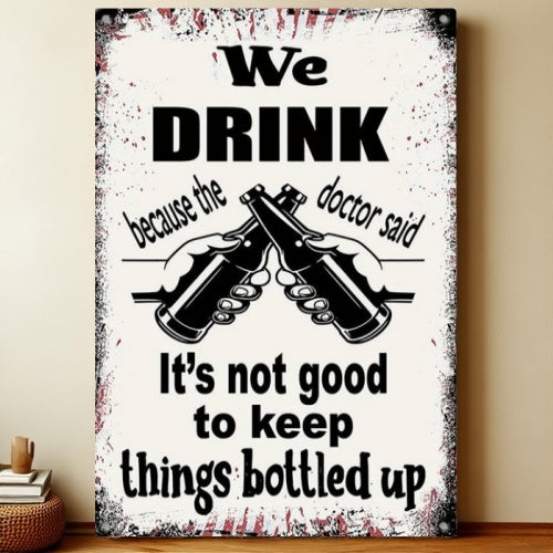 8x12 Funny Bar Metal Sign – Tin Wall Art for Home Bars & Man Caves | Liberty Signs #5050
