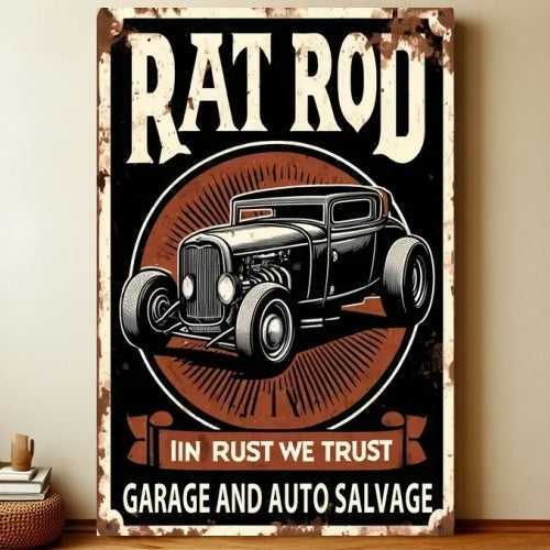 8x12 Classic Car Metal Sign – Vintage Tin Wall Art for Auto Fans & Garages | Liberty Signs #4060