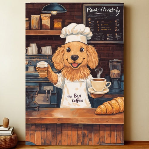 paws coffe-8x12 Funny Dog Metal Sign – Vintage Tin Wall Art for Pet Lovers & Homes | Liberty Signs #1006