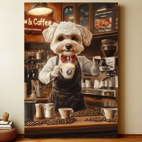 paws coffe-8x12 Funny Dog Metal Sign – Vintage Tin Wall Art for Pet Lovers & Homes | Liberty Signs #1007