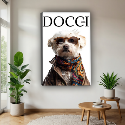 Funny Dog Art - Canvas Wall Art - Abstract Funny Living Room Decor| Liberty Signs #SZ091
