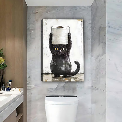 Funny Cat Art - Canvas Wall Art - Abstract Funny Living Room Decor| Liberty Signs #SZ260