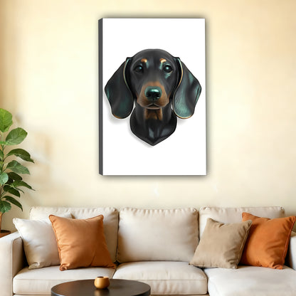 Funny Dog Art - Canvas Wall Art - Abstract Funny Living Room Decor| Liberty Signs #SZ083