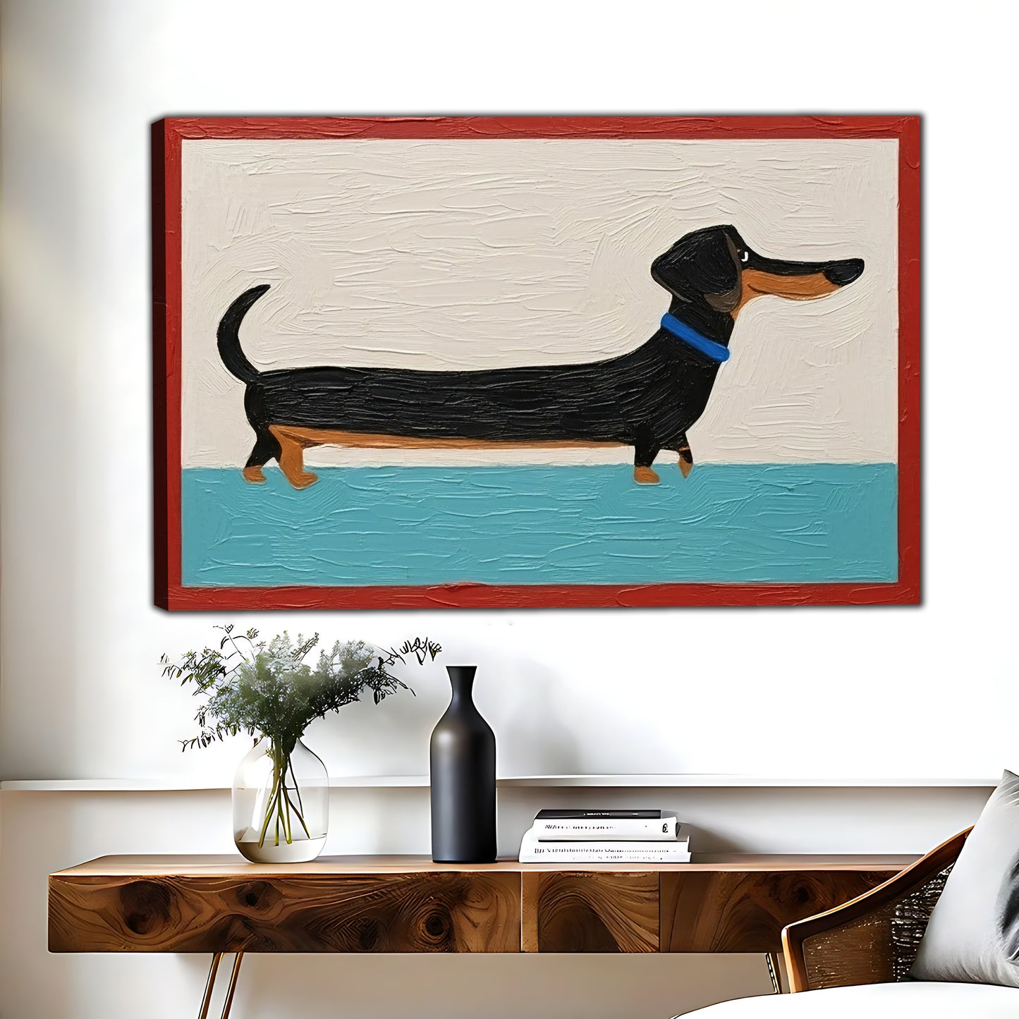 Funny Dog Art - Canvas Wall Art - Abstract Funny Living Room Decor| Liberty Signs #HZ097