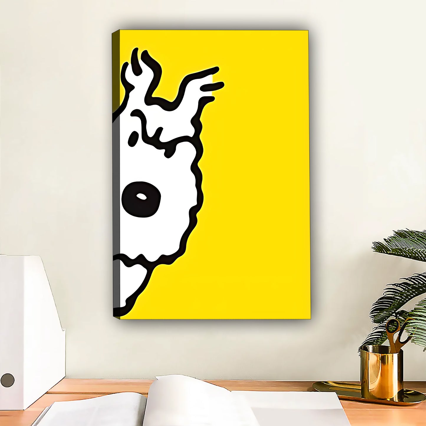 Funny Dog Art - Canvas Wall Art - Abstract Funny Living Room Decor| Liberty Signs #SZ110