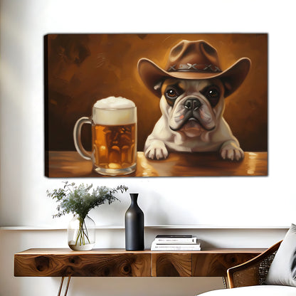 Funny Dog Art - Canvas Wall Art - Abstract Funny Living Room Decor| Liberty Signs #HZ081