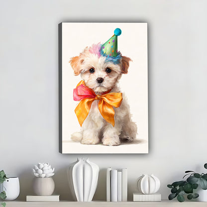 Funny Dog Art - Canvas Wall Art - Abstract Funny Living Room Decor| Liberty Signs #SZ283