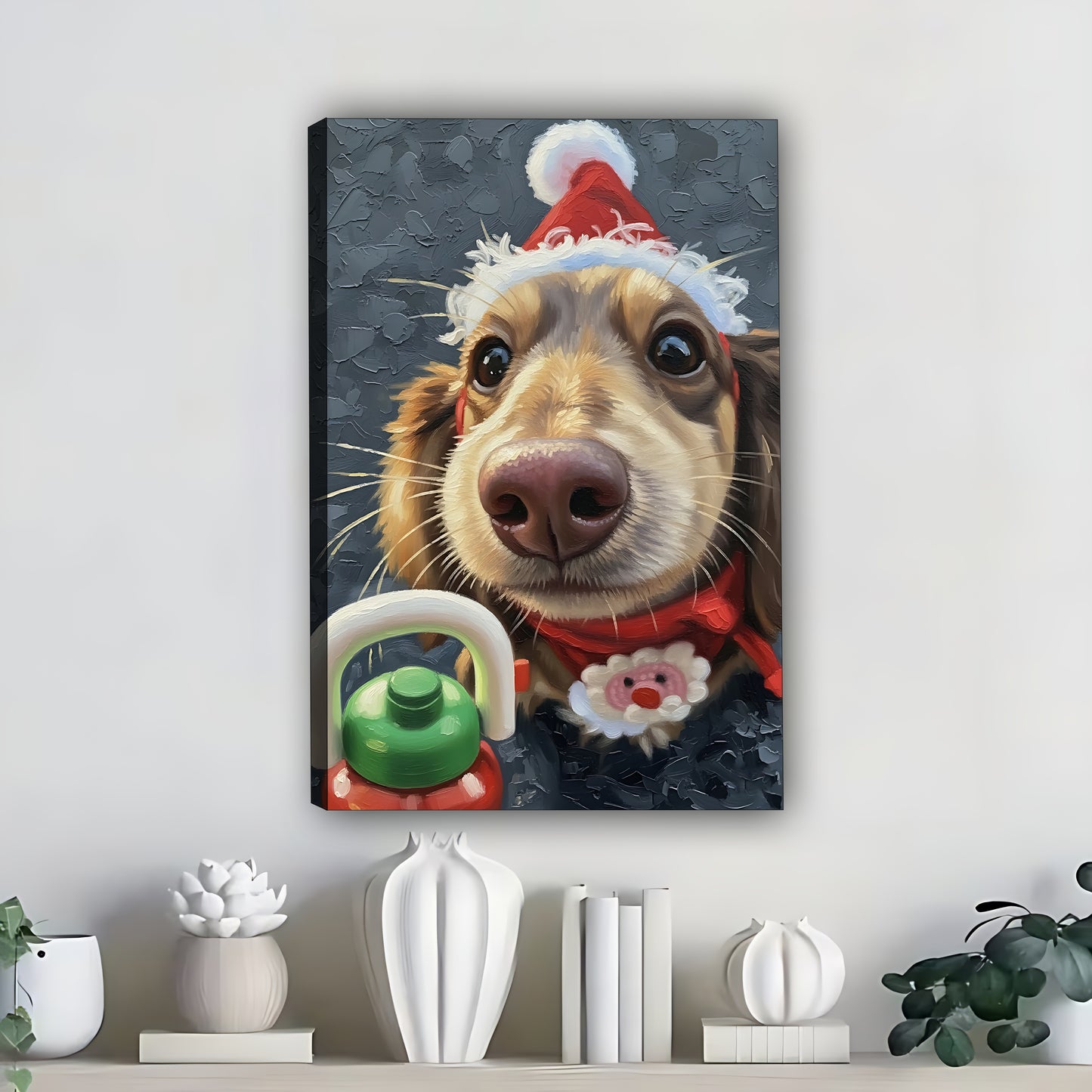 Funny Dog Art - Canvas Wall Art - Abstract Funny Living Room Decor| Liberty Signs #SZ282