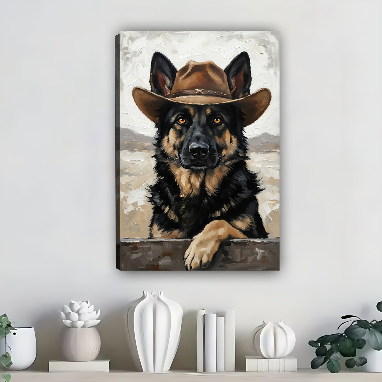 Funny Dog Art - Canvas Wall Art - Abstract Funny Living Room Decor| Liberty Signs #SZ279
