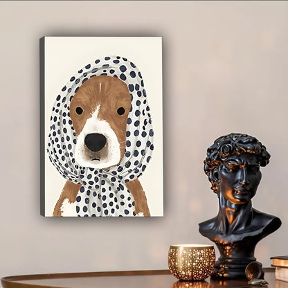 Funny Dog Art - Canvas Wall Art - Abstract Funny Living Room Decor| Liberty Signs #SZ103
