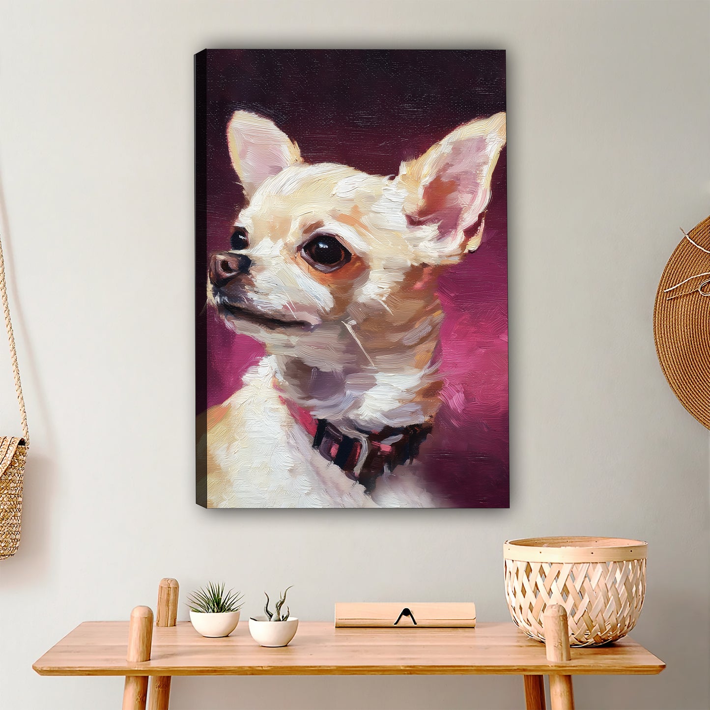 Funny Dog Art - Canvas Wall Art - Abstract Funny Living Room Decor| Liberty Signs #SZ041