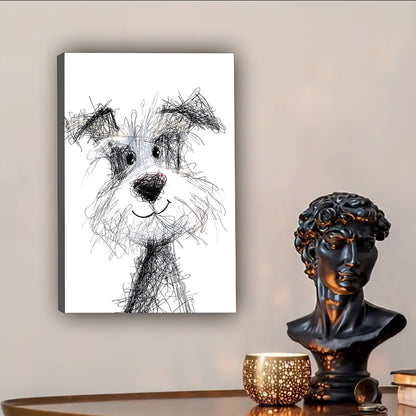 Funny Dog Art - Canvas Wall Art - Abstract Funny Living Room Decor| Liberty Signs #SZ245