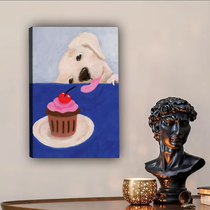 Funny Dog Art - Canvas Wall Art - Abstract Funny Living Room Decor| Liberty Signs #SZ151