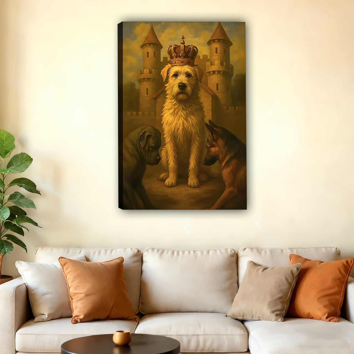 Funny Dog Art - Canvas Wall Art - Abstract Funny Living Room Decor| Liberty Signs #SZ205