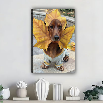 Funny Dog Art - Canvas Wall Art - Abstract Funny Living Room Decor| Liberty Signs #SZ278