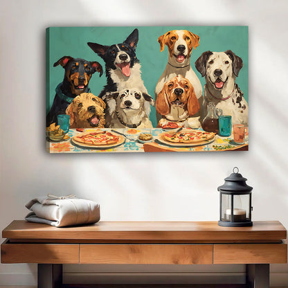 Funny Puppy Art -  Canvas Wall Art - Abstract Funny Living Room Decor| Liberty Signs  #HZ002