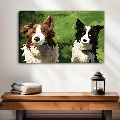 Funny Puppy Art -  Canvas Wall Art - Abstract Funny Living Room Decor| Liberty Signs  #HZ007