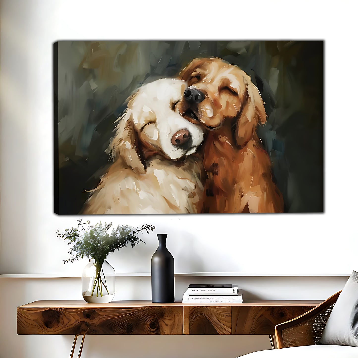 Funny Dog Art - Canvas Wall Art - Abstract Funny Living Room Decor| Liberty Signs #HZ059