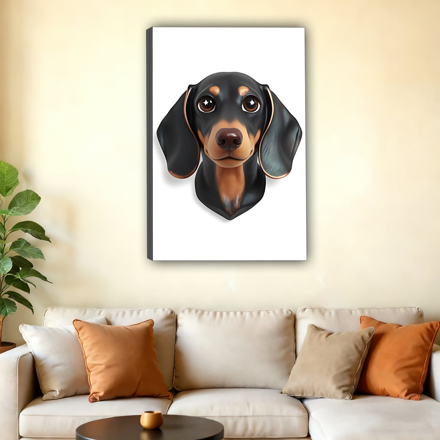Funny Dog Art - Canvas Wall Art - Abstract Funny Living Room Decor| Liberty Signs #SZ084