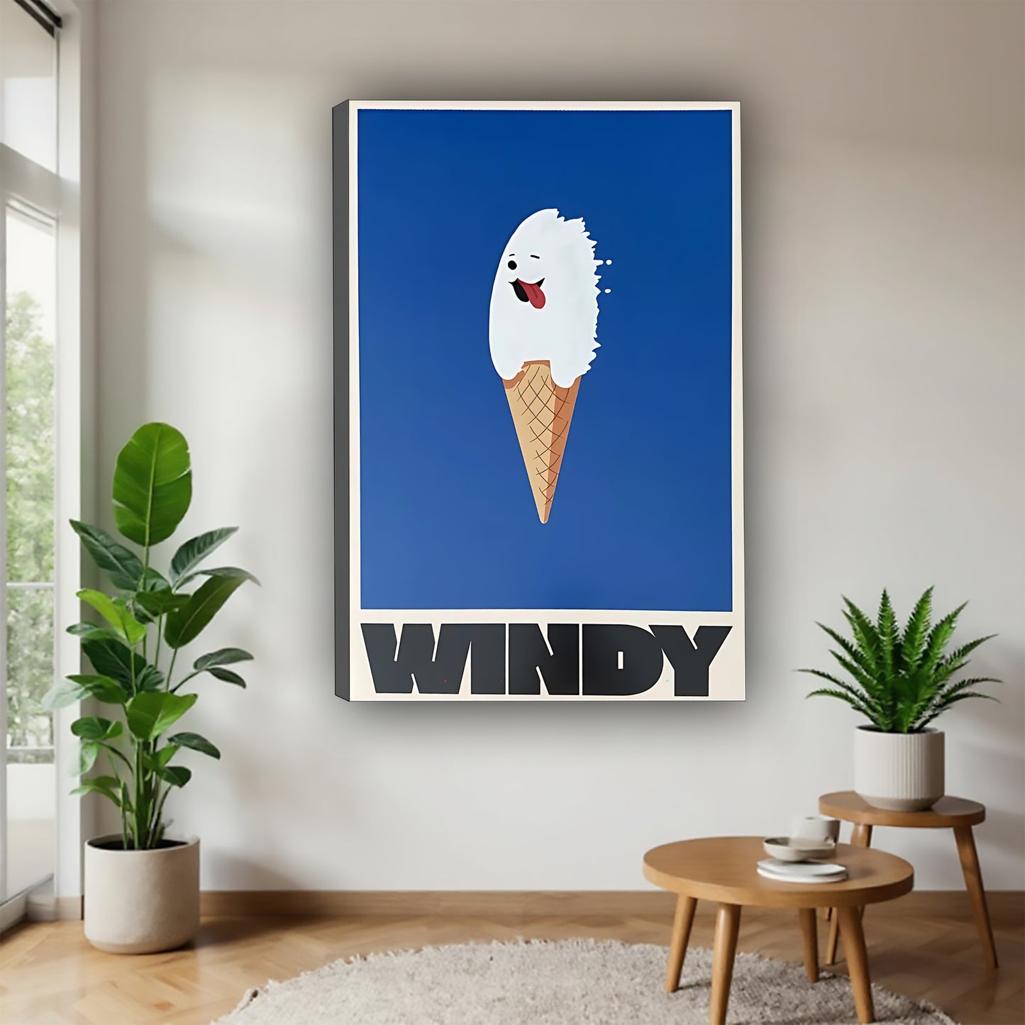 Funny Dog Art - Canvas Wall Art - Abstract Funny Living Room Decor| Liberty Signs #SZ191