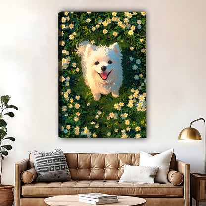 Funny Puppy Art - Canvas Wall Art - Abstract Funny Living Room Decor| Liberty Signs #SZ024