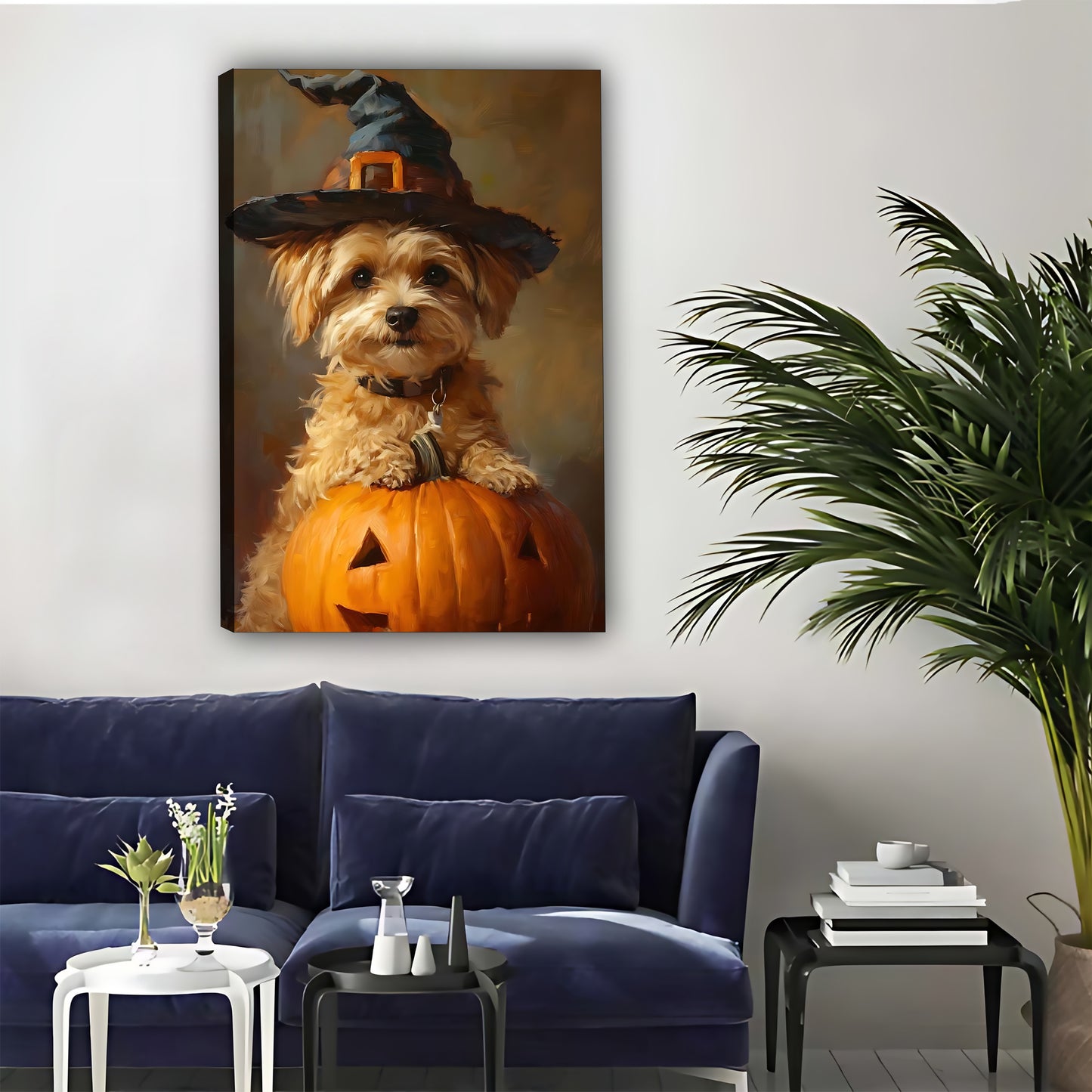 Funny dog Art - Canvas Wall Art - Abstract Funny Living Room Decor| Liberty Signs #SZ039