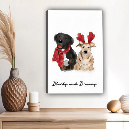 Funny Dog Art - Canvas Wall Art - Abstract Funny Living Room Decor| Liberty Signs #SZ134