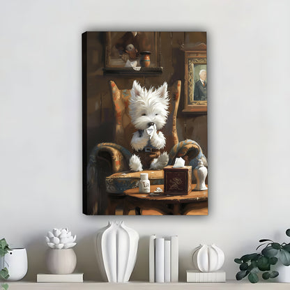 Funny Dog Art - Canvas Wall Art - Abstract Funny Living Room Decor| Liberty Signs #SZ286