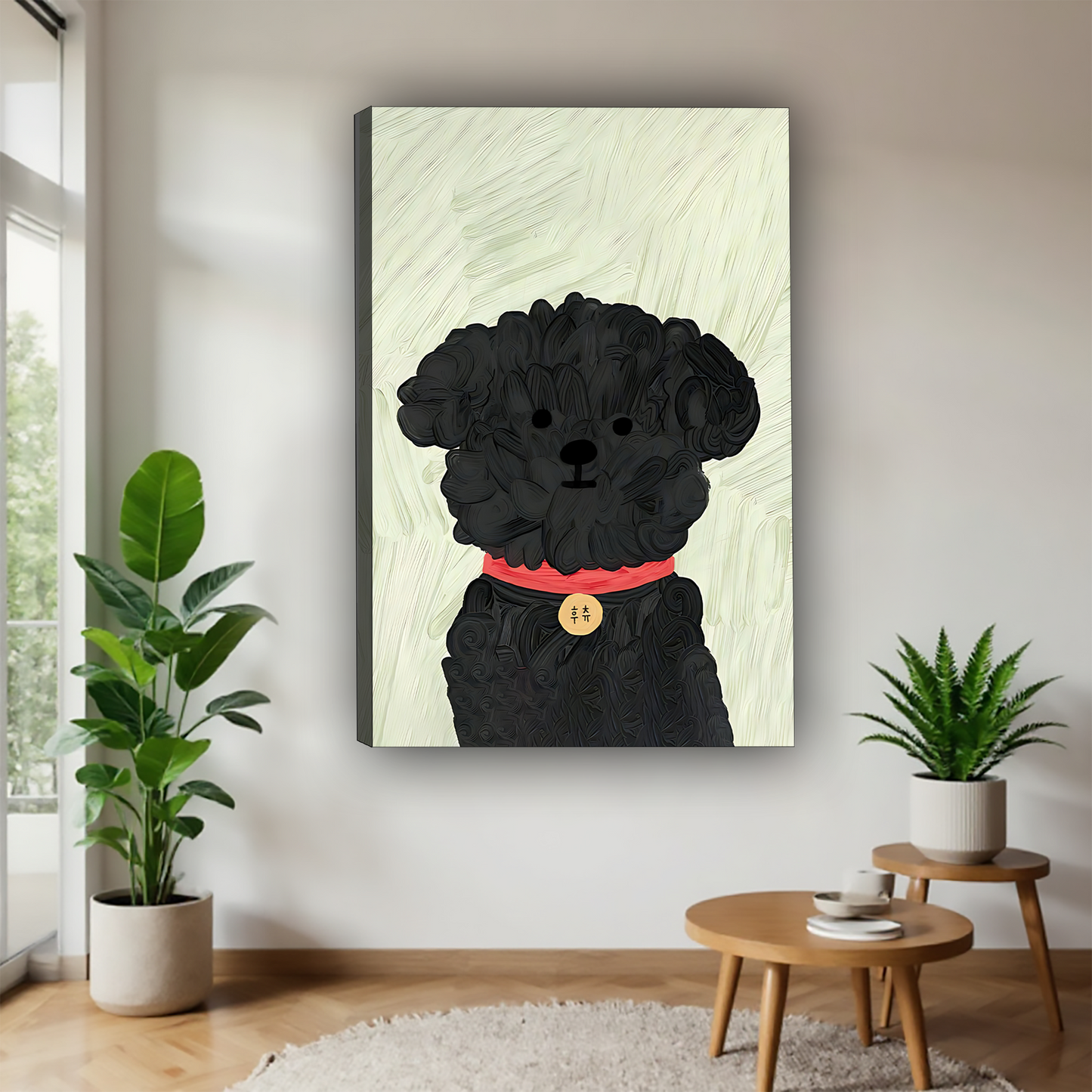 Funny Dog Art - Canvas Wall Art - Abstract Funny Living Room Decor| Liberty Signs #SZ092