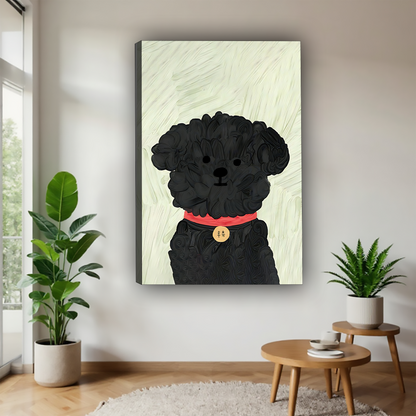 Funny Dog Art - Canvas Wall Art - Abstract Funny Living Room Decor| Liberty Signs #SZ092