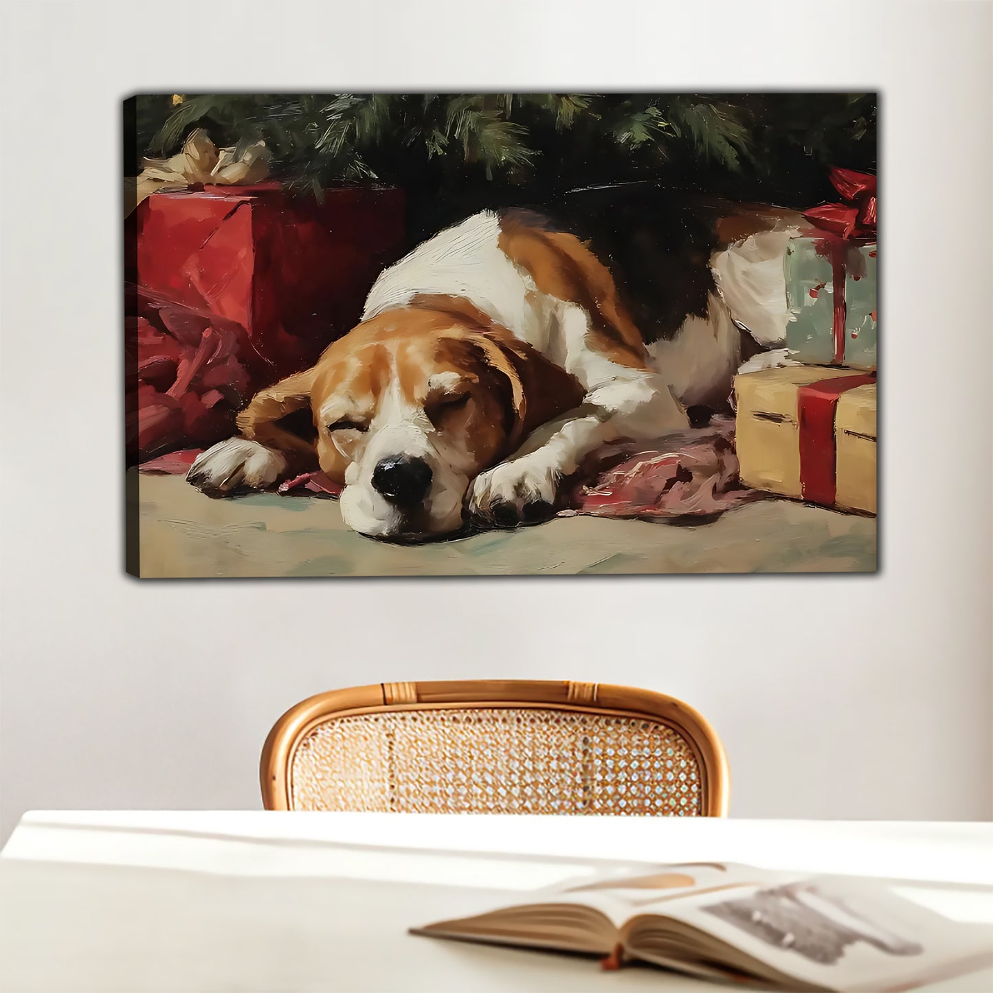 Funny Dog Art - Canvas Wall Art - Abstract Funny Living Room Decor| Liberty Signs #HZ067