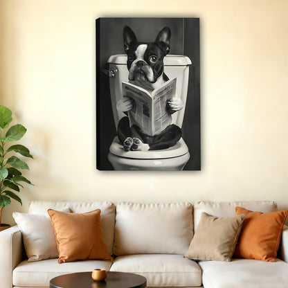 Funny Dog Art - Canvas Wall Art - Abstract Funny Living Room Decor| Liberty Signs #SZ206