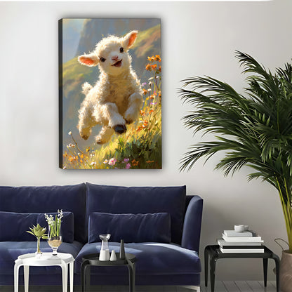 Funny Sheep Art - Canvas Wall Art - Abstract Funny Living Room Decor| Liberty Signs #SZ044