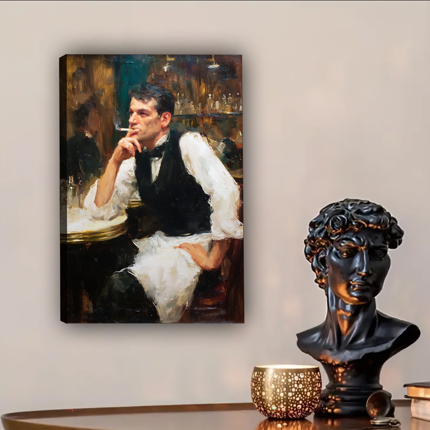 Neutral Abstract Framed Wall Art – Minimalist Line Art for Office or Studio | Liberty Signs #SZ240