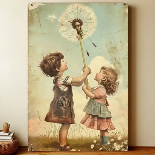 8x12 Farmhouse Metal Sign – Rustic Tin Wall Art with Barn & Animals | Liberty Signs #7018