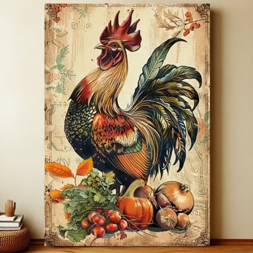 8x12 Farmhouse Metal Sign – Rustic Tin Wall Art with Barn & Animals | Liberty Signs #7024