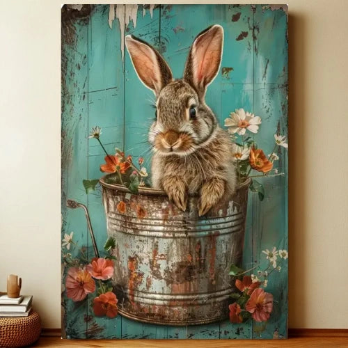 8x12 Farmhouse Metal Sign – Rustic Tin Wall Art with Barn & Animals | Liberty Signs #7039