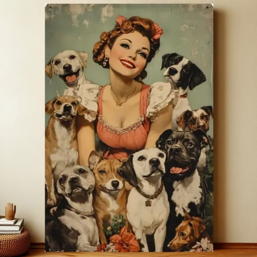 8x12 Farmhouse Metal Sign – Rustic Tin Wall Art with Barn & Animals | Liberty Signs #7059