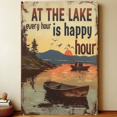 8x12 Farmhouse Metal Sign – Rustic Tin Wall Art with Barn & Animals | Liberty Signs #7064