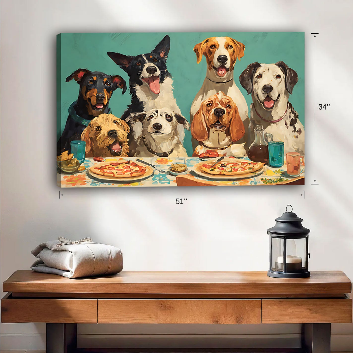 Funny Puppy Art -  Canvas Wall Art - Abstract Funny Living Room Decor| Liberty Signs  #HZ002